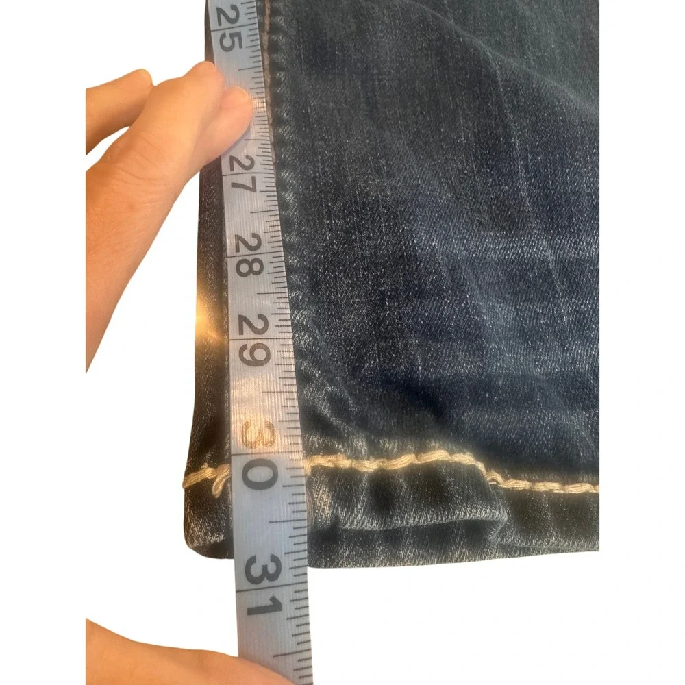 Rock Revival Rhays Bootcut Jeans Mens 29 Dark Wash Distressed Y2K Grunge